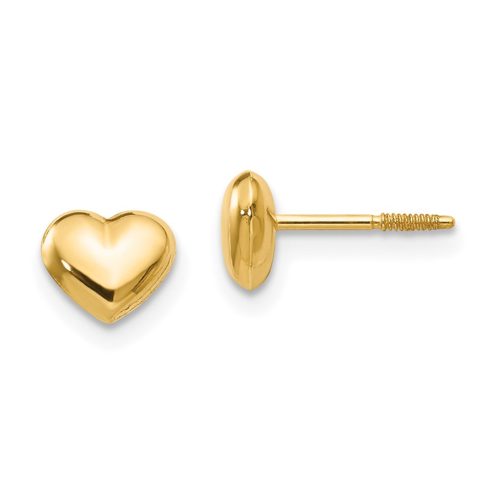 Winky Puff 14k Madi K Sm. Puffed Heart Earrings
