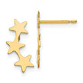Minnie Puff 14k Madi K Polished 3-Star Post Earrings