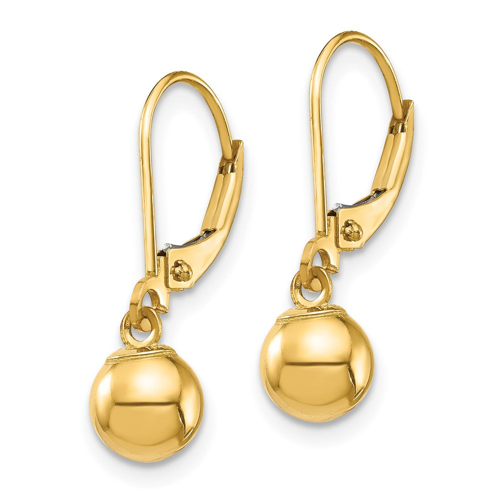 Twinkle 14k Madi K Dangle 6mm Bead Leverback Earrings