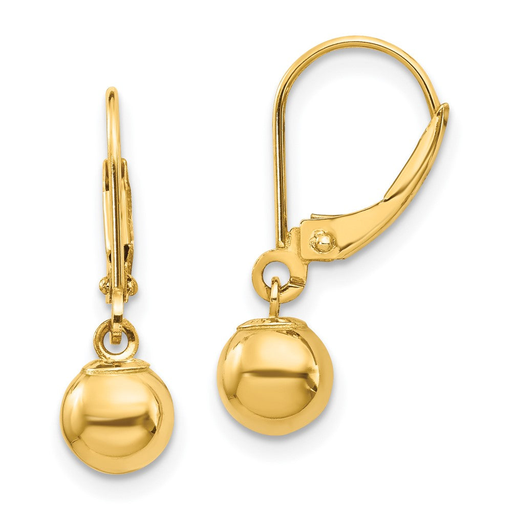 Twinkle 14k Madi K Dangle 6mm Bead Leverback Earrings
