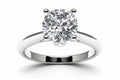 14k White Gold Solitaire Mounting Angle View