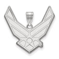 Eros Sterling Silver Rhodium-plated LogoArt U.S. Air Force Extra Large Pendant