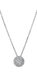 Sterling Silver Halo Diamond Pendant