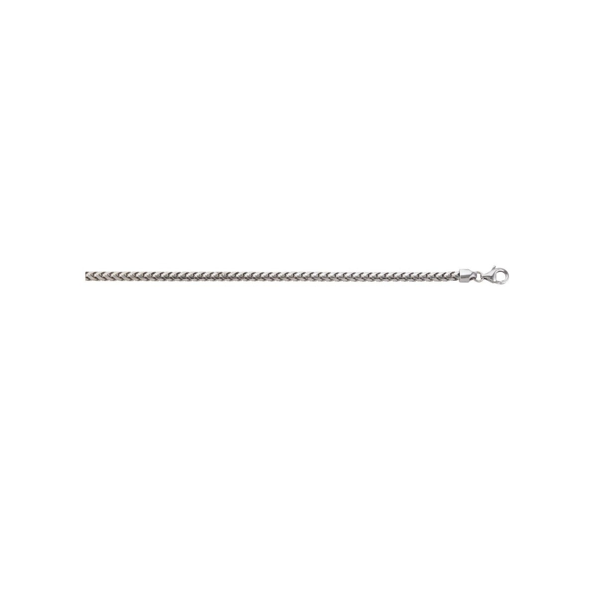 Sterling Silver Rhodium Plated 22" Solid Franco Chain