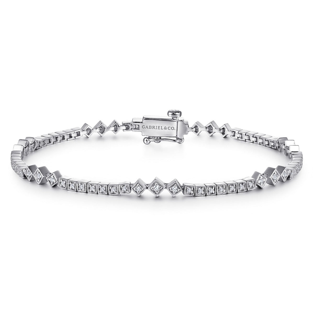 Luminara Voyage Symphony 14K White Gold Diamond Tennis Bracelet