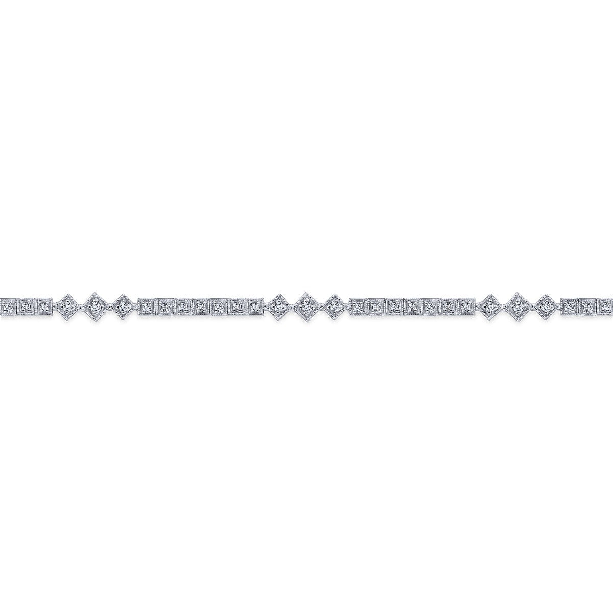 Luminara Voyage Symphony 14K White Gold Diamond Tennis Bracelet
