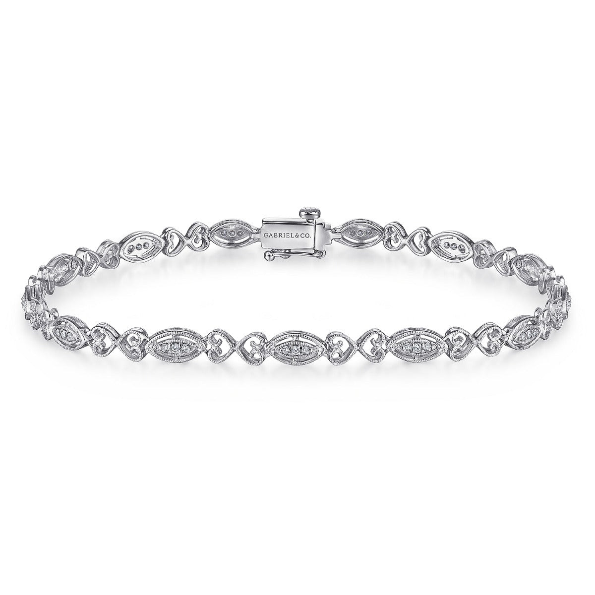 14K White Gold Diamond Tennis Bracelet