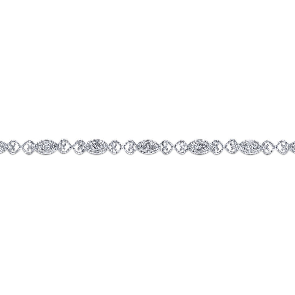 14K White Gold Diamond Tennis Bracelet