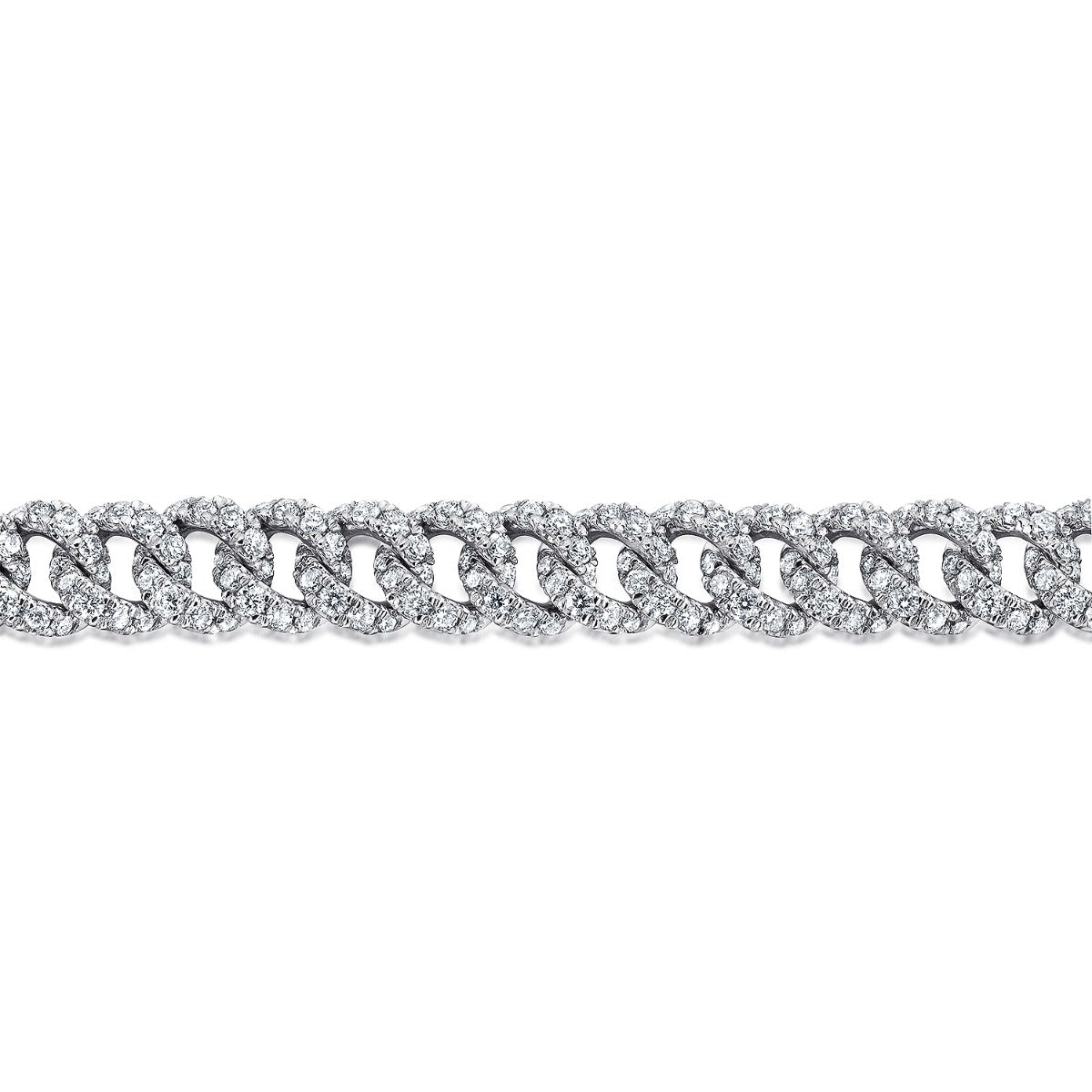14K White Gold Diamond Link Tennis Bracelet