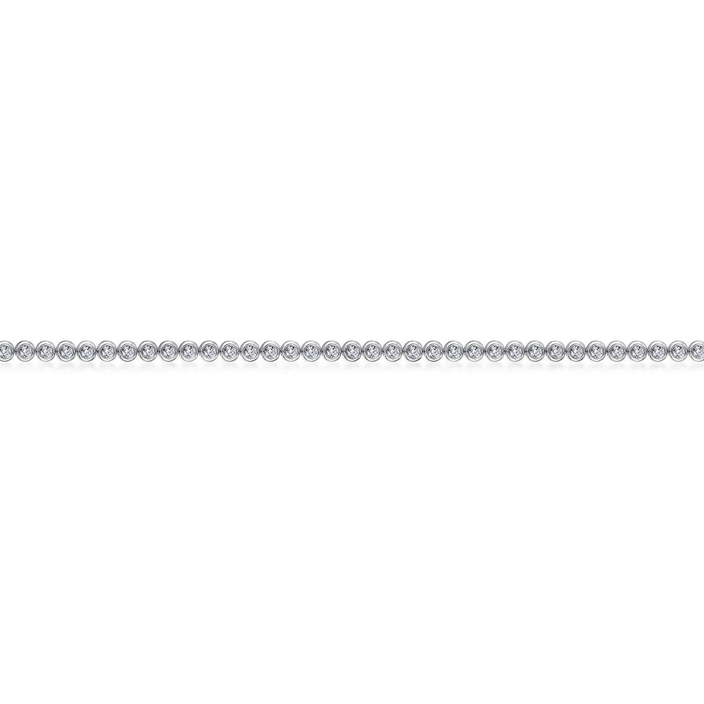 Calypso Harbor Fable 14K White Gold Bezel Set Diamond Tennis Bracelet