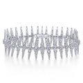 18K White Gold Diamond Spikes Tennis Bracelet