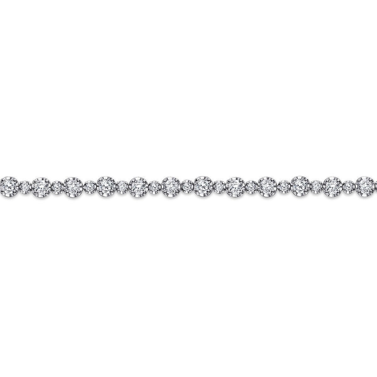 Calla Ember Eclipse 14K White Gold Buttercup Set Diamond Tennis Bracelet