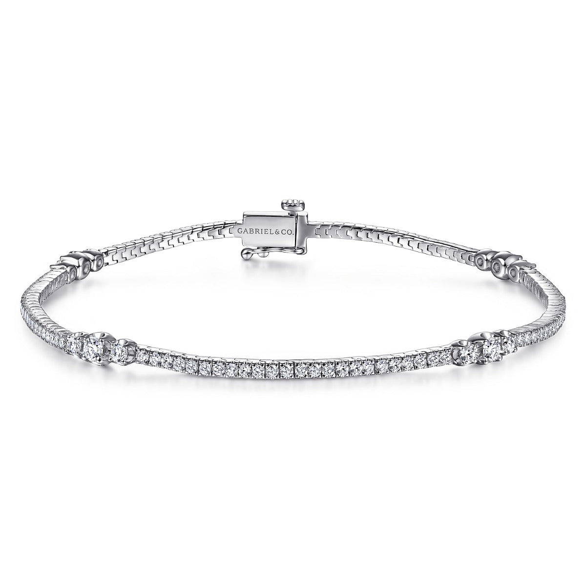 Bellona Anthem Eclipse 14K White Gold Diamond Tennis Bracelet