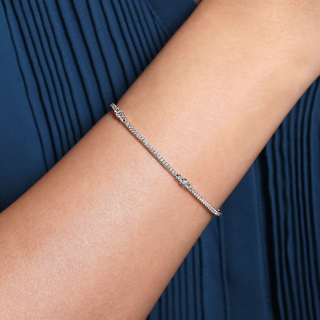 Bellona Anthem Eclipse 14K White Gold Diamond Tennis Bracelet