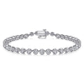 Eirene Harbor Symphony 14K White Gold Buttercup Set Diamond Tennis Bracelet