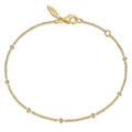 14K Yellow Gold Diamond Stations Chain Bracelet