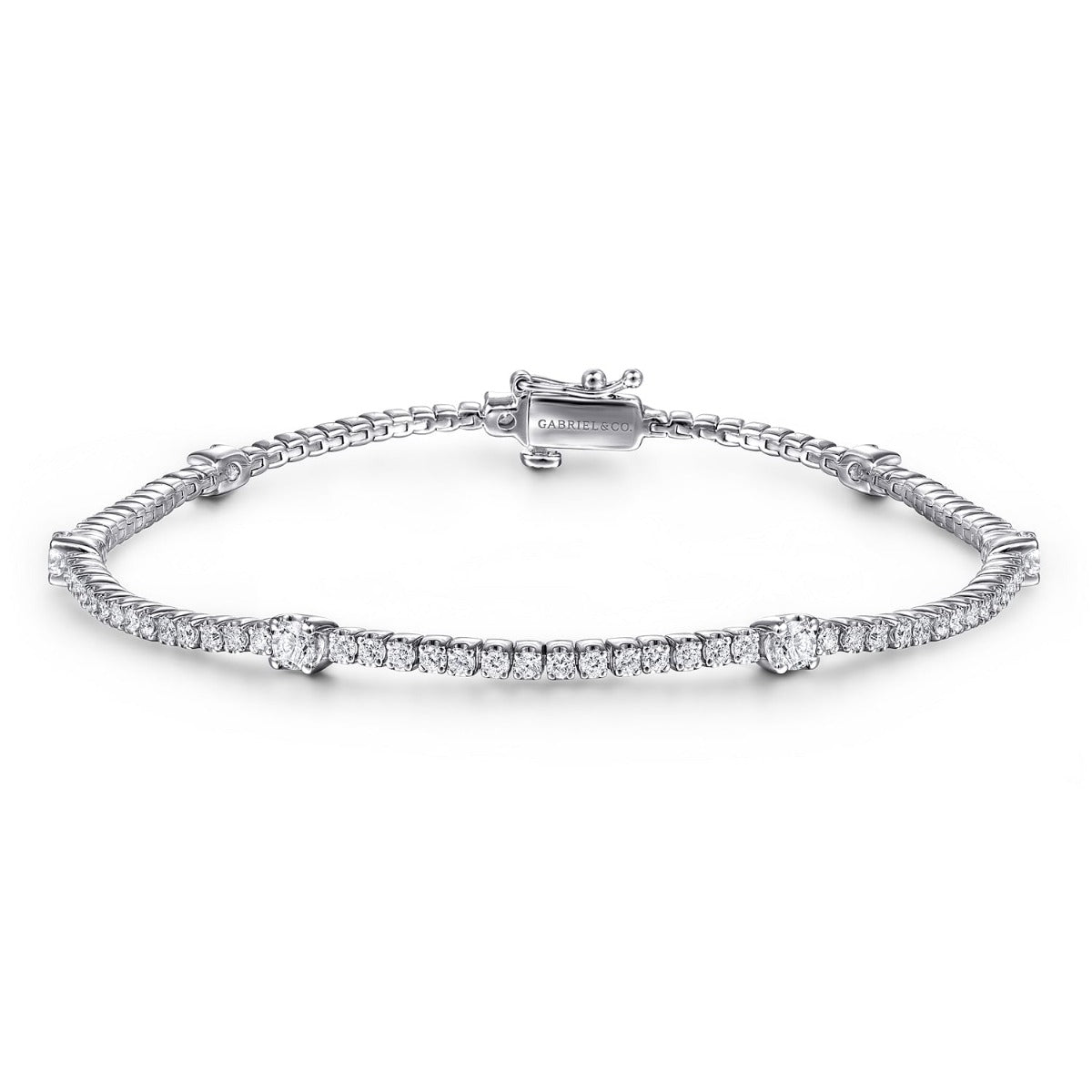Azura Crown Eclipse 14K White Gold Diamond Tennis Bracelet