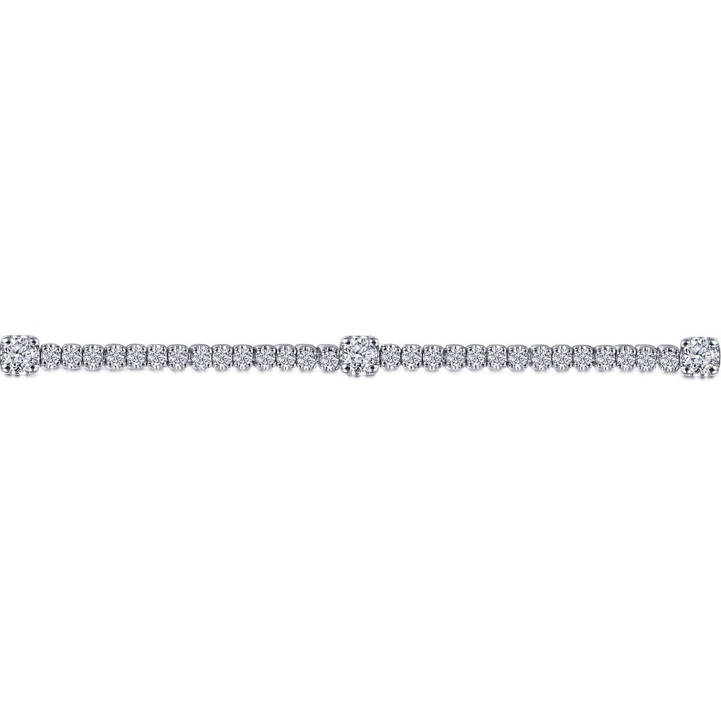 Azura Crown Eclipse 14K White Gold Diamond Tennis Bracelet