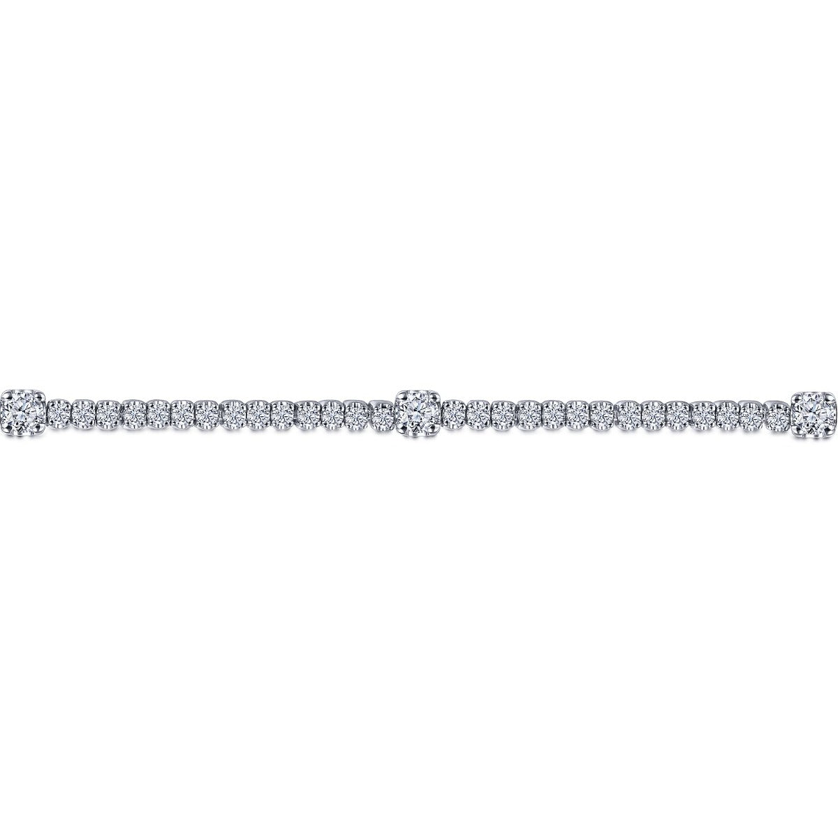 Azura Crown Eclipse 14K White Gold Diamond Tennis Bracelet