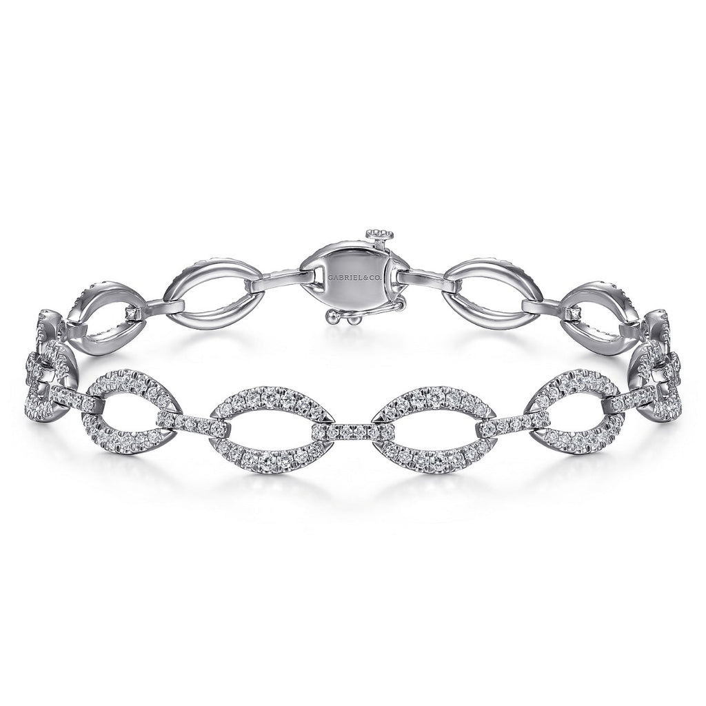 14K White Gold Diamond Tennis Bracelet
