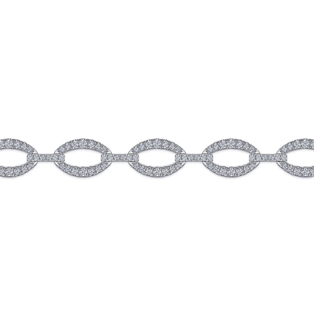 14K White Gold Diamond Tennis Bracelet