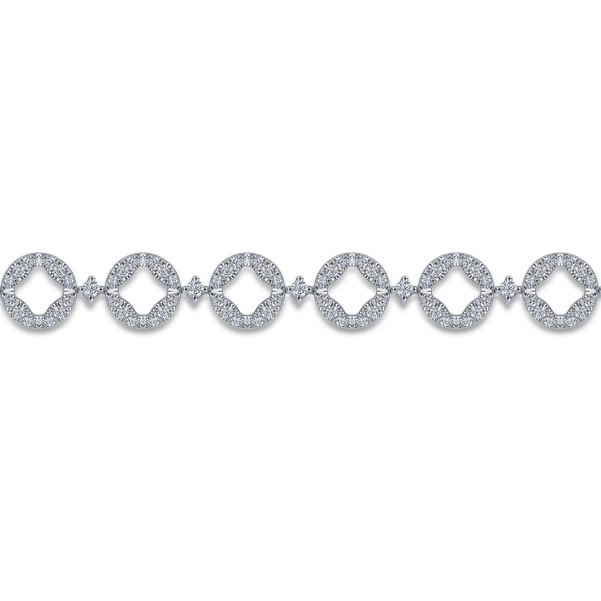 14K White Gold Diamond Tennis Bracelet