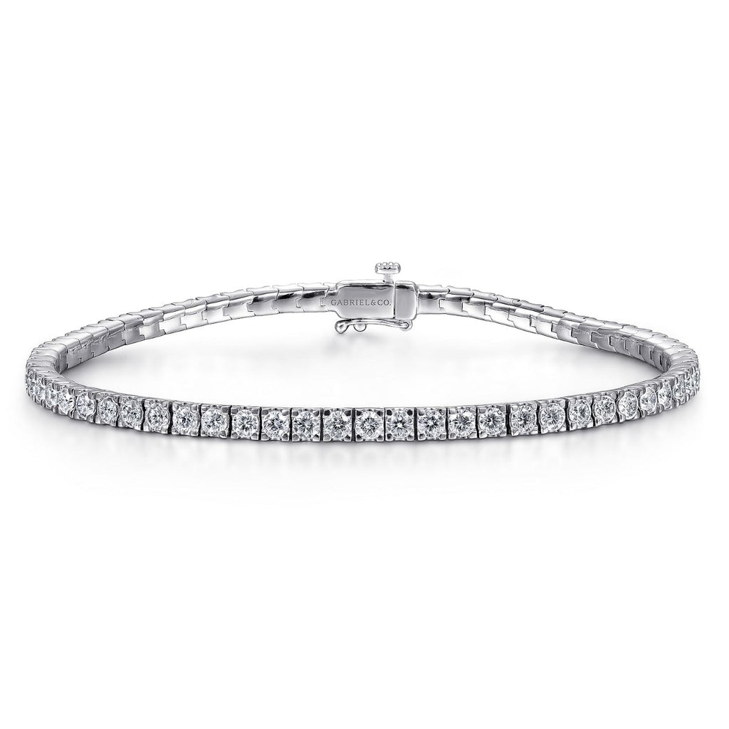 Eirene Silhouette Echo 14K White Gold Diamond Tennis Bracelet