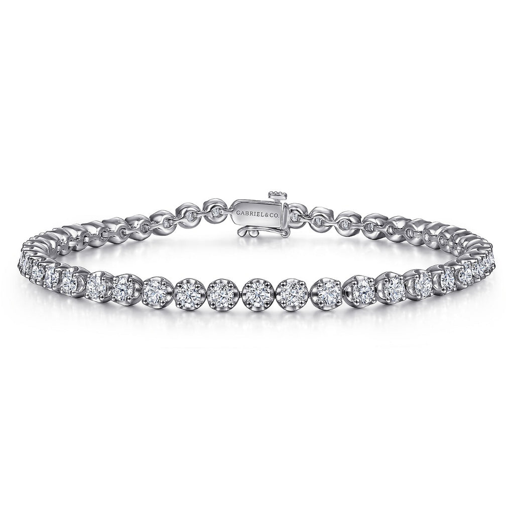 Calla Gleam Aura 14K White Gold Diamond Tennis Bracelet