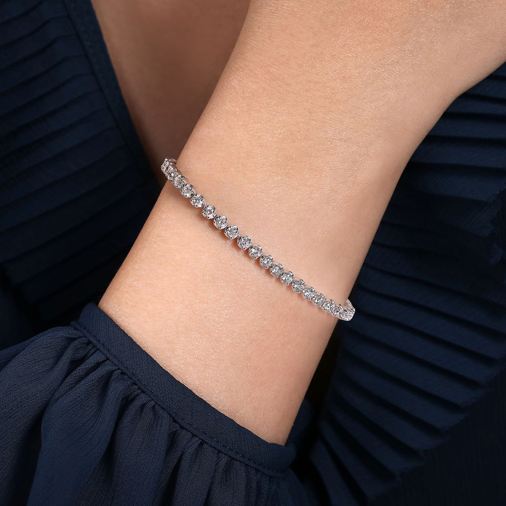Calla Gleam Aura 14K White Gold Diamond Tennis Bracelet