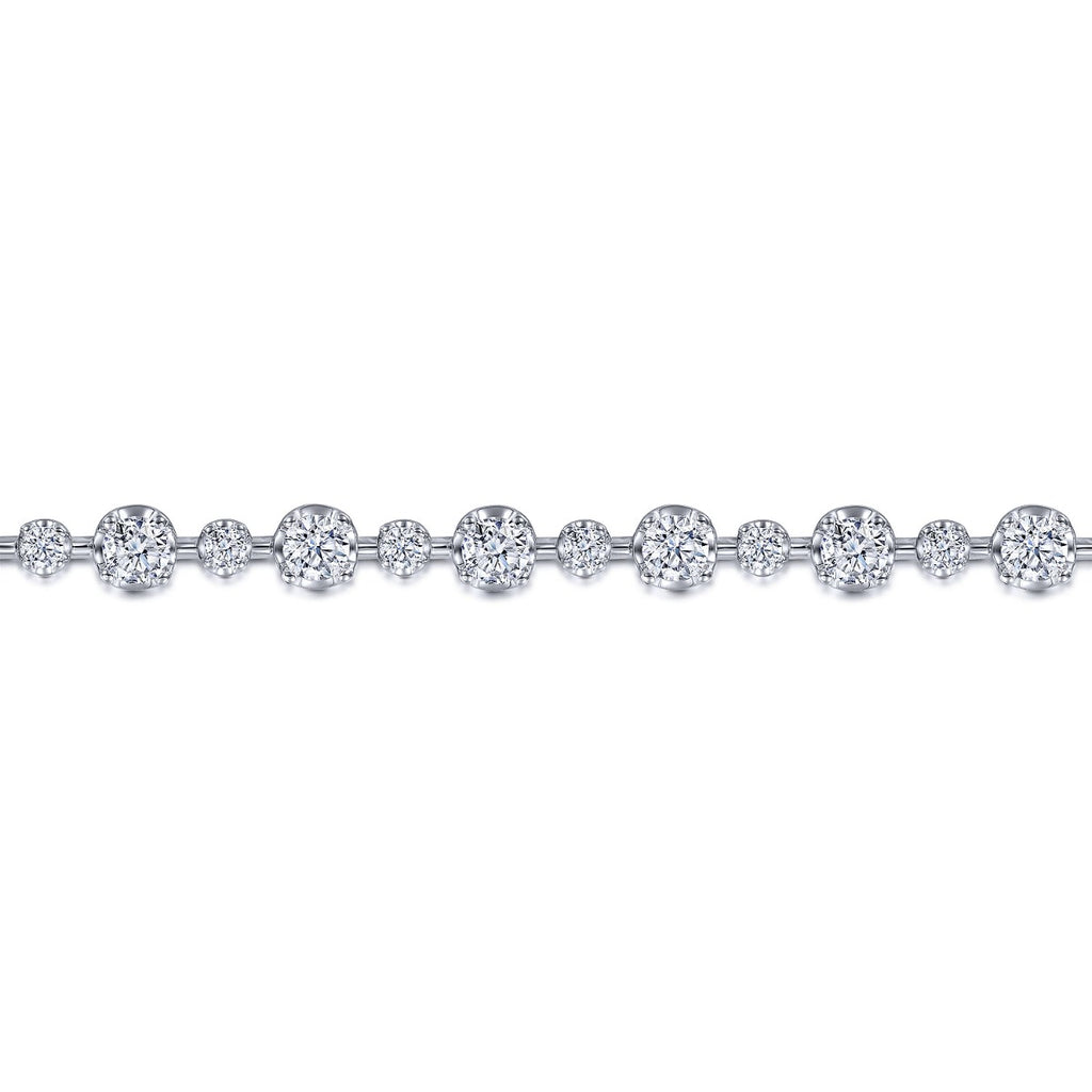 Marbella Chorus Poise 18K White Gold Diamond Station Tennis Bracelet