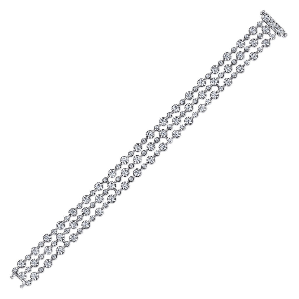 18K White Gold Diamond Tennis Bracelet