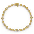 Calypso Radiance Grace 14K Yellow Gold Diamond Bujukan Tennis Bracelet