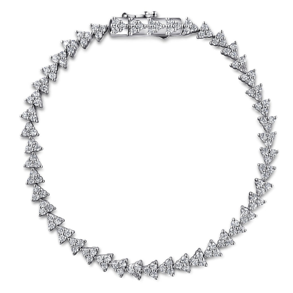 Aurelia Crown Luxe 14K White Gold Diamond Tennis Bracelet