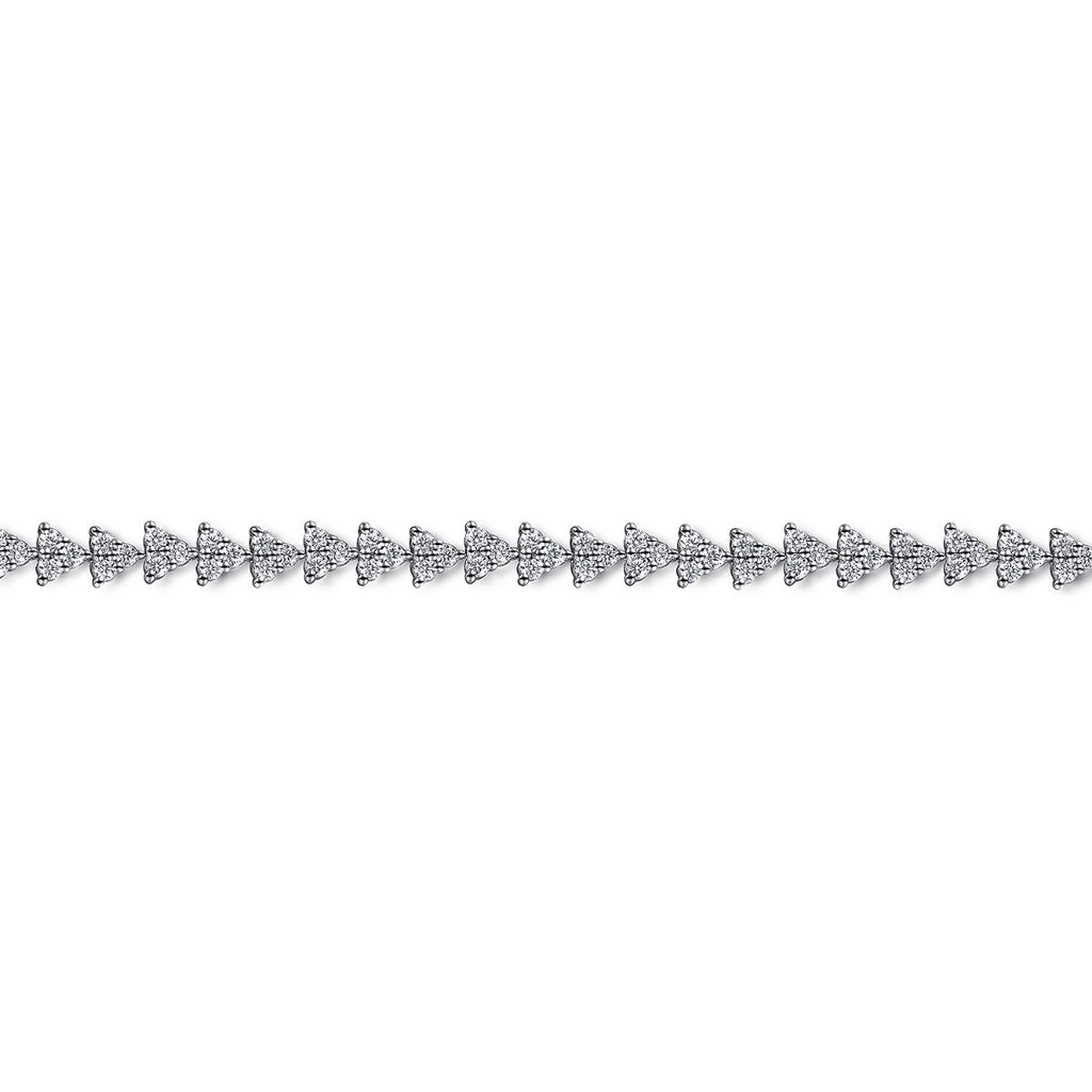 Aurelia Crown Luxe 14K White Gold Diamond Tennis Bracelet