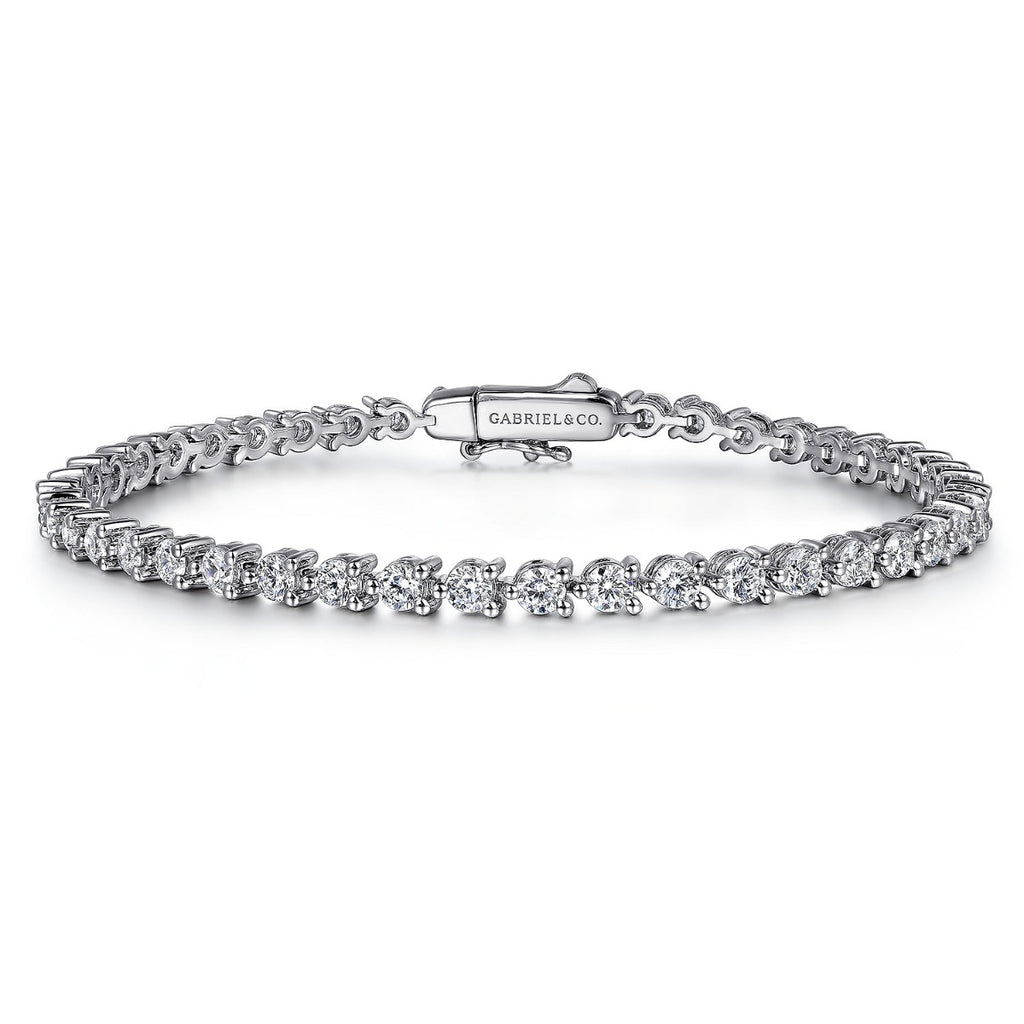 Valora Mirage Poise 14K White Gold Diamond Classic Tennis Bracelet