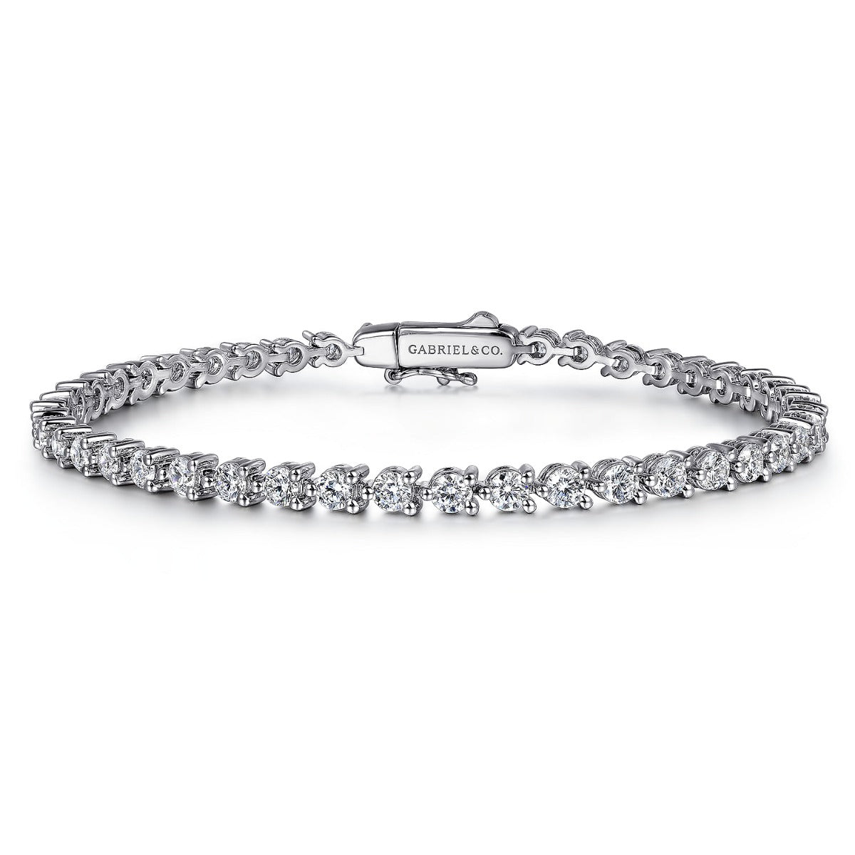 Valora Mirage Poise 14K White Gold Diamond Classic Tennis Bracelet