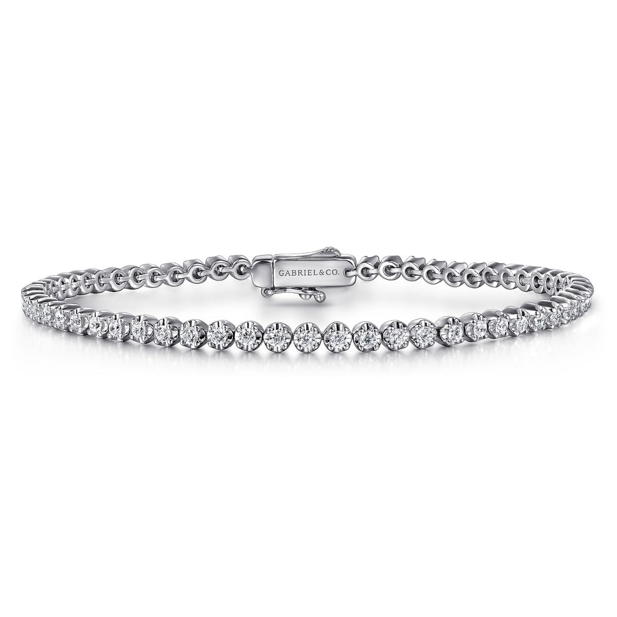 Marbella Whisper Grace 14K White Gold Diamond Tennis Bracelet