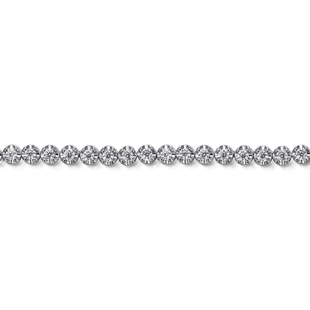 Marbella Whisper Grace 14K White Gold Diamond Tennis Bracelet