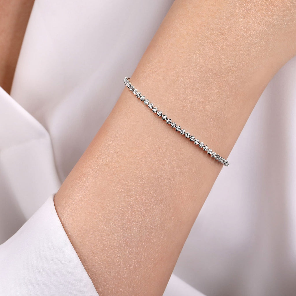 Marbella Whisper Grace 14K White Gold Diamond Tennis Bracelet