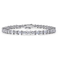 Seraph Skylark Monarch 18K White Gold Emerald cut and Round Diamond Tennis Bracelet