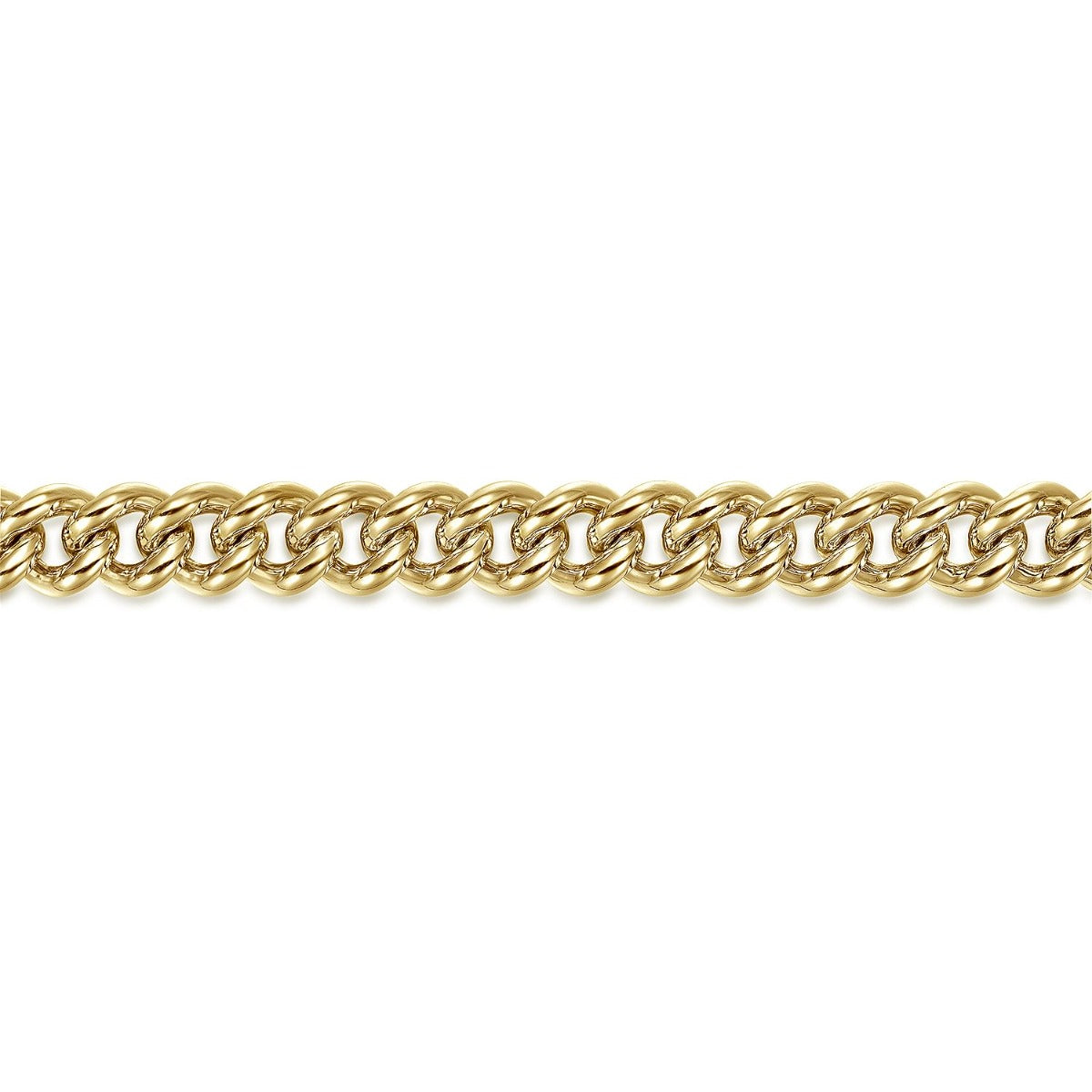 6mm14K Yellow Gold Solid Mens Link Chain Bracelet