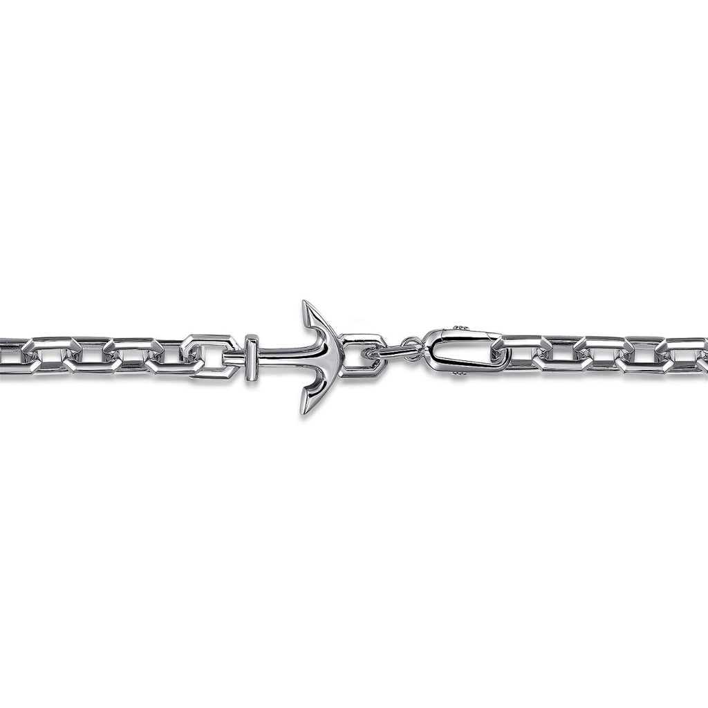 925 Sterling Silver Chain and Anchor Bracelet