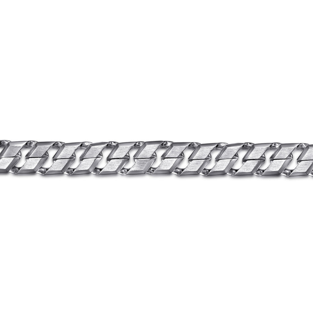 10mm 925 Sterling Silver Herringbone Men's Bracelet