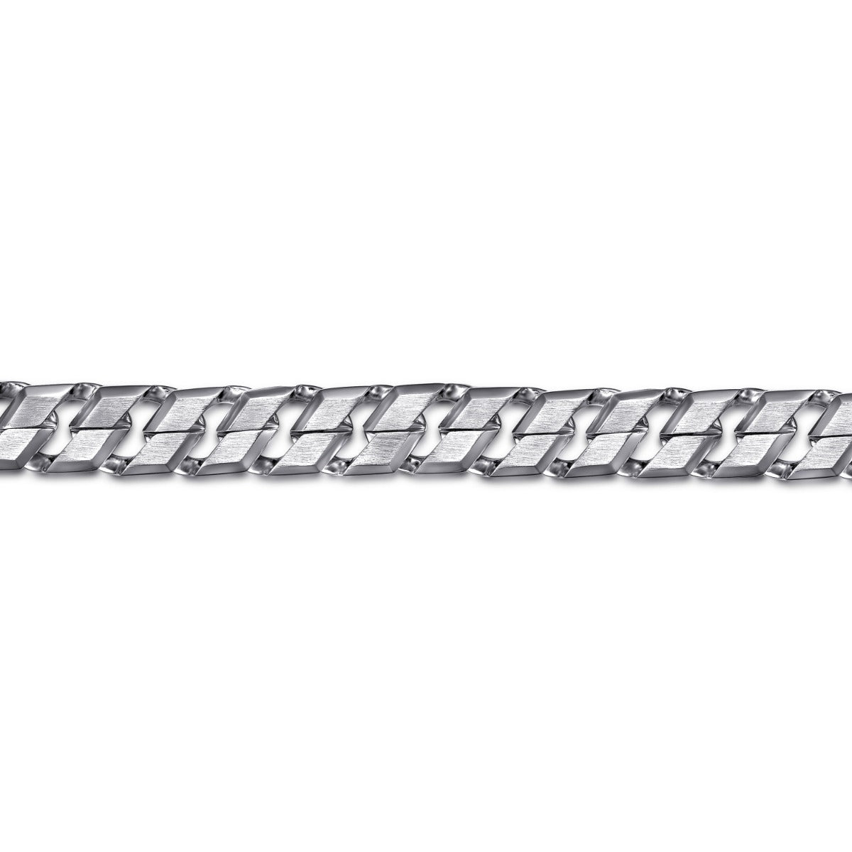 10mm 925 Sterling Silver Herringbone Men's Bracelet