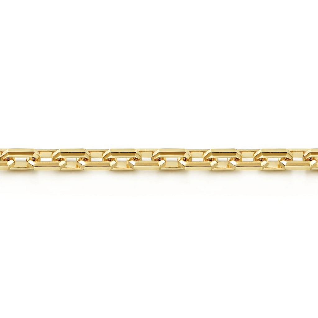 14K Yellow Gold Faceted Chain Bracelet