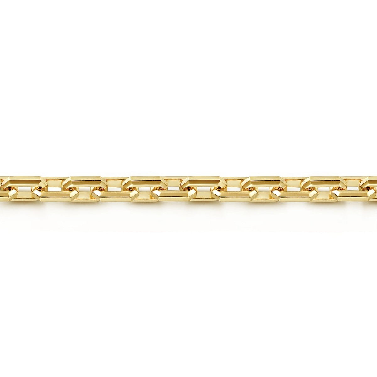 14K Yellow Gold Faceted Chain Bracelet