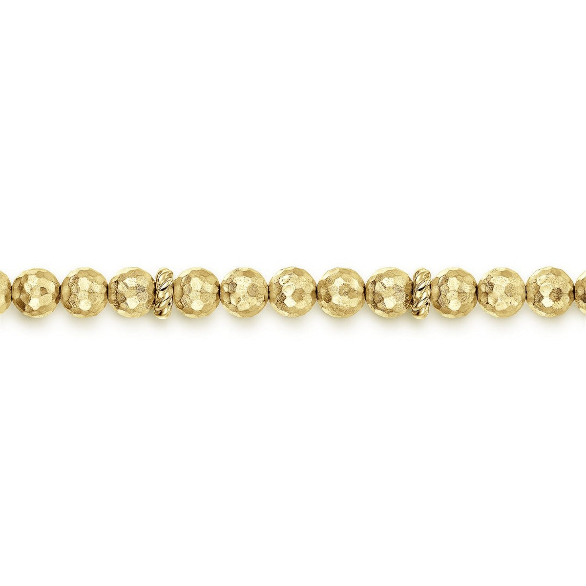 14K Yellow Gold Faceted Bead Bracelet