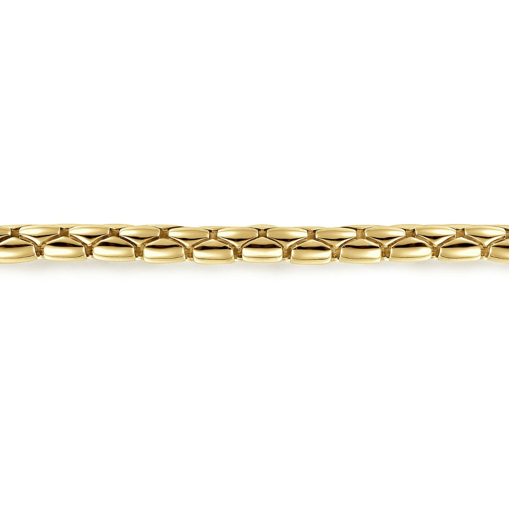 14K Yellow Gold Tubular Chain Bracelet