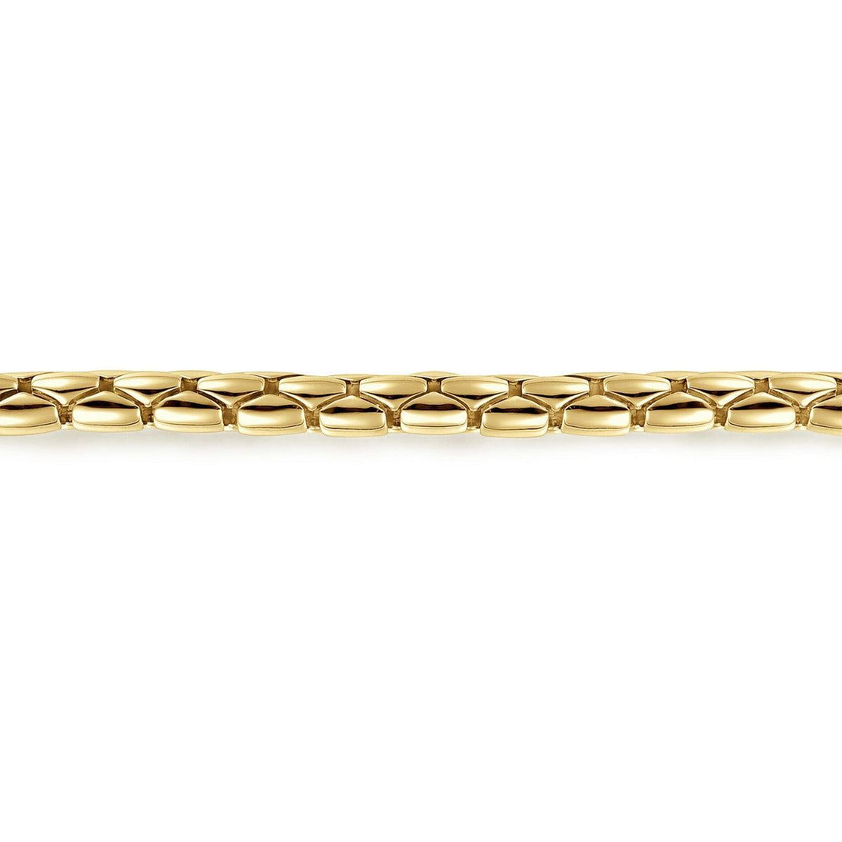 14K Yellow Gold Tubular Chain Bracelet