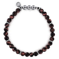 925 Sterling Silver and 6mm Tiger Eye Beads Bracelet